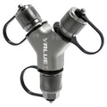 Raccordo a Y alto vuoto  ingres 1/4" femmina e doppia uscita maschio 3/8"